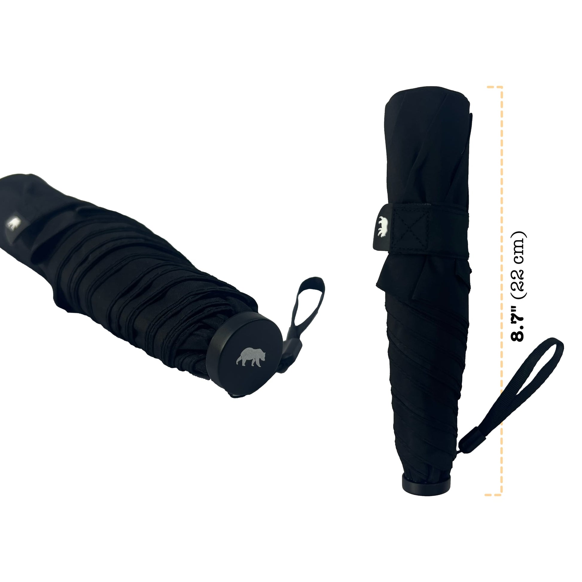 Umbear 黑色手動42寸超輕碳纖維傘骨防風超潑水縮骨遮雨傘傘柄