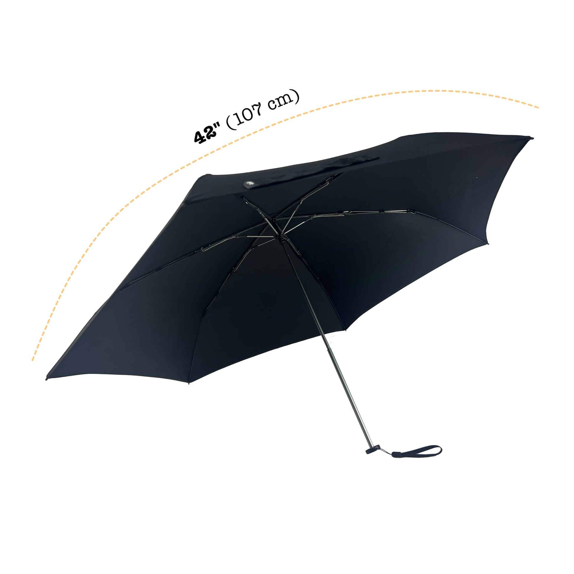 Umbear 黑色手動42寸超輕碳纖維傘骨防風超潑水縮骨遮雨傘傘骨