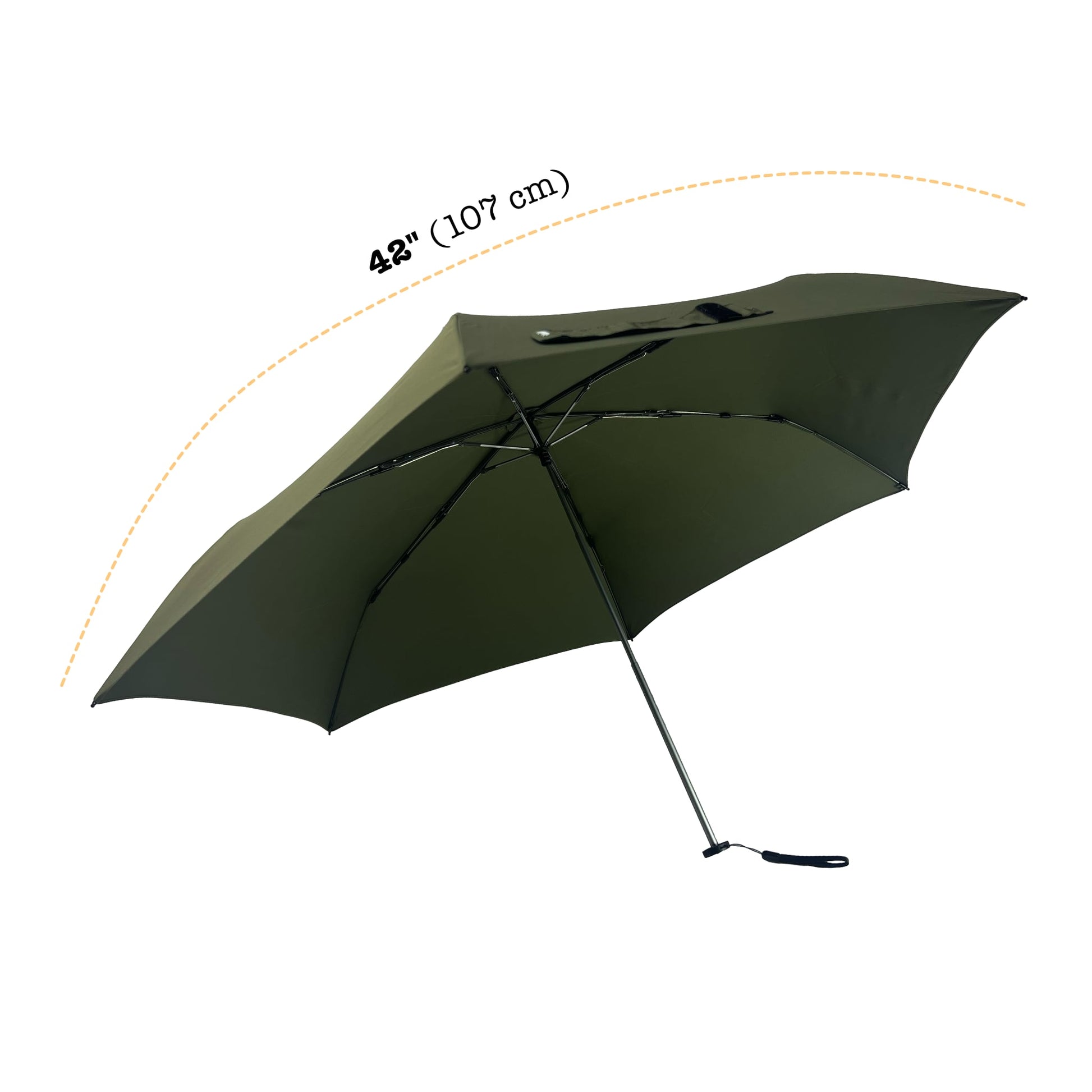 Umbear 綠色手動42寸超輕碳纖維傘骨防風超潑水縮骨遮雨傘傘骨