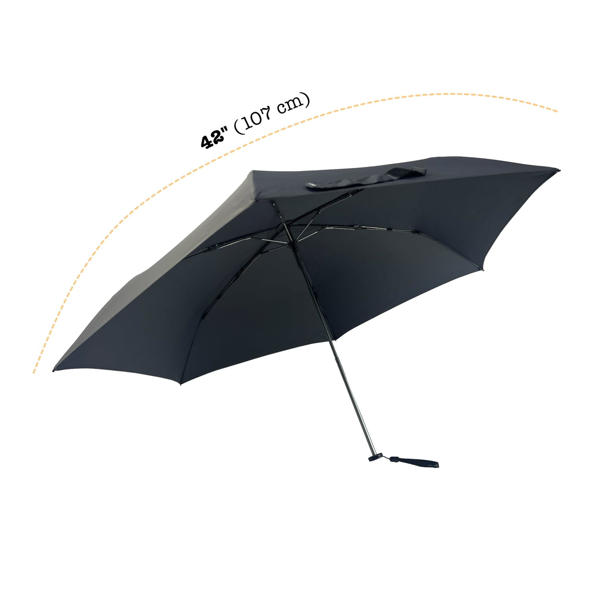 Umbear 灰色手動42寸超輕碳纖維傘骨防風超潑水縮骨遮雨傘傘骨