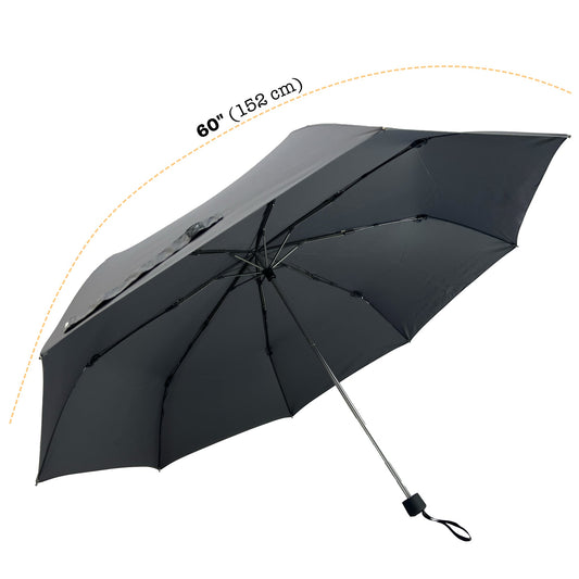 Umbear 灰色手動60吋特大防風超潑水縮骨遮雨傘傘骨