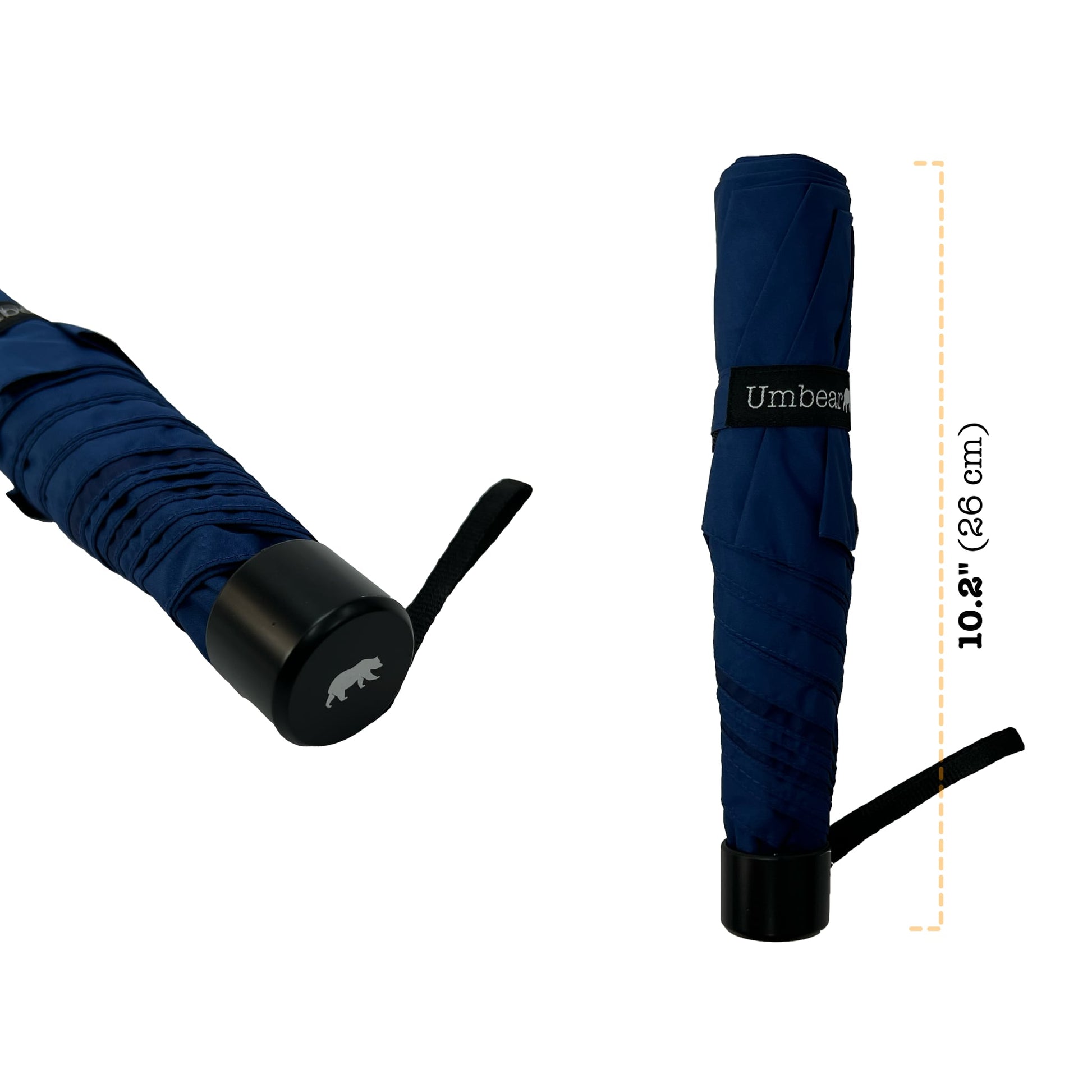 Umbear 藍色手開48寸超輕碳纖維傘骨防風超潑水短雨傘縮骨遮傘柄