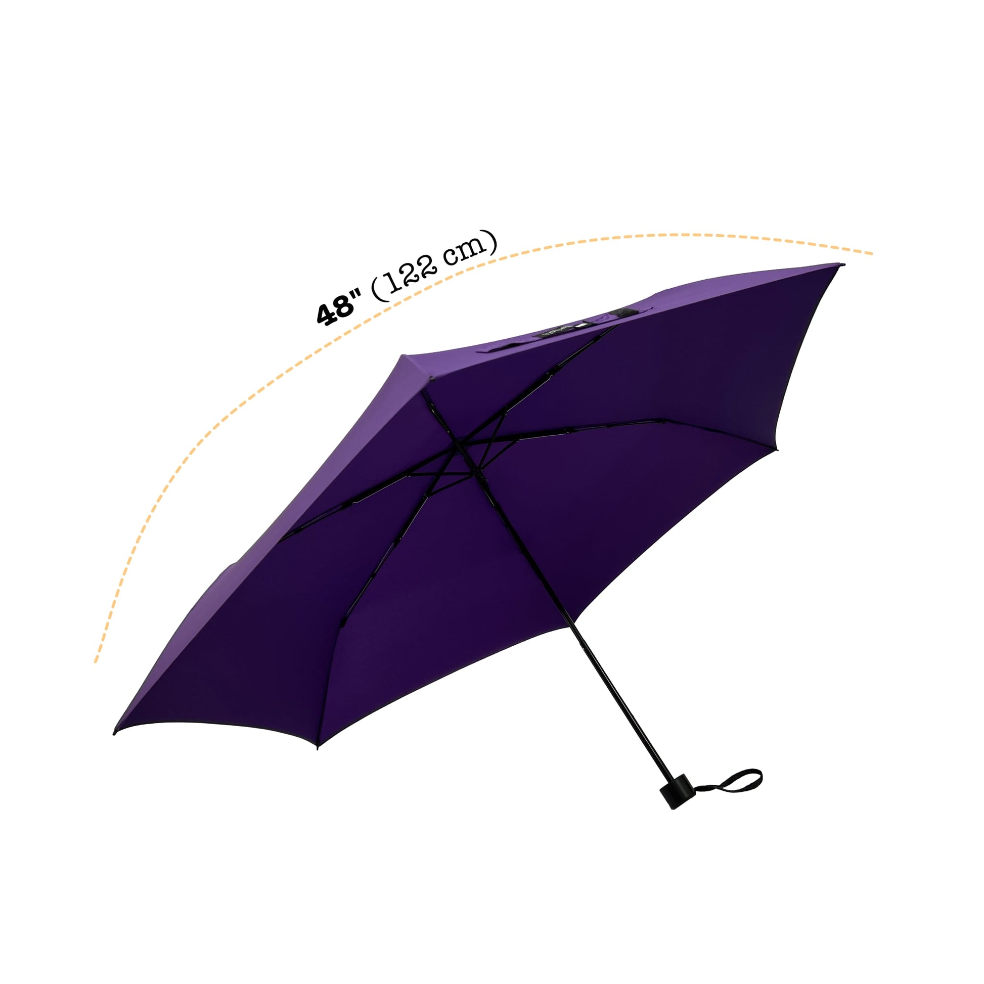 Umbear 紫色手開48寸超輕碳纖維傘骨防風超潑水短雨傘縮骨遮傘骨