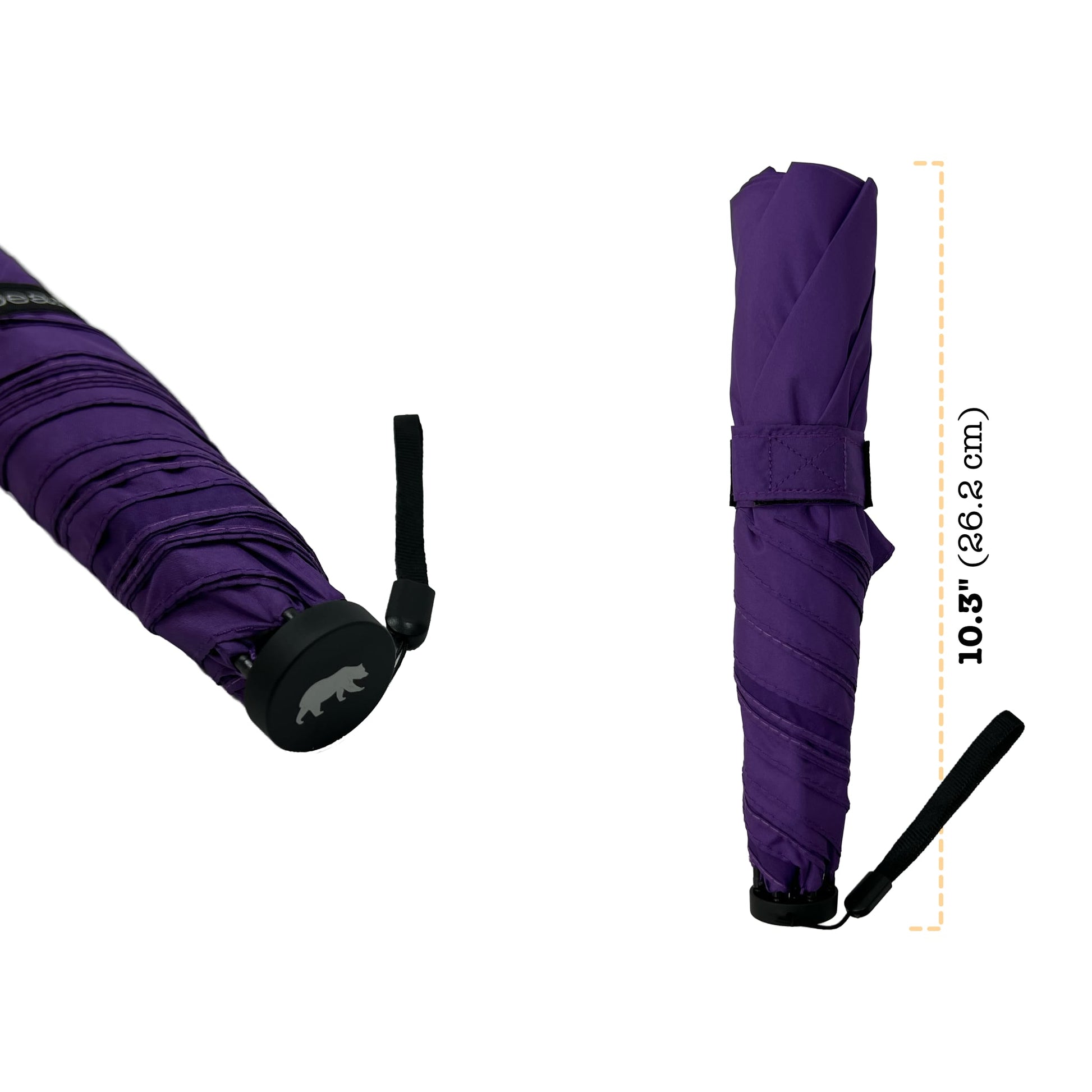 Umbear 紫色手開42寸超輕碳纖維傘骨防風超潑水短雨傘縮骨遮傘柄