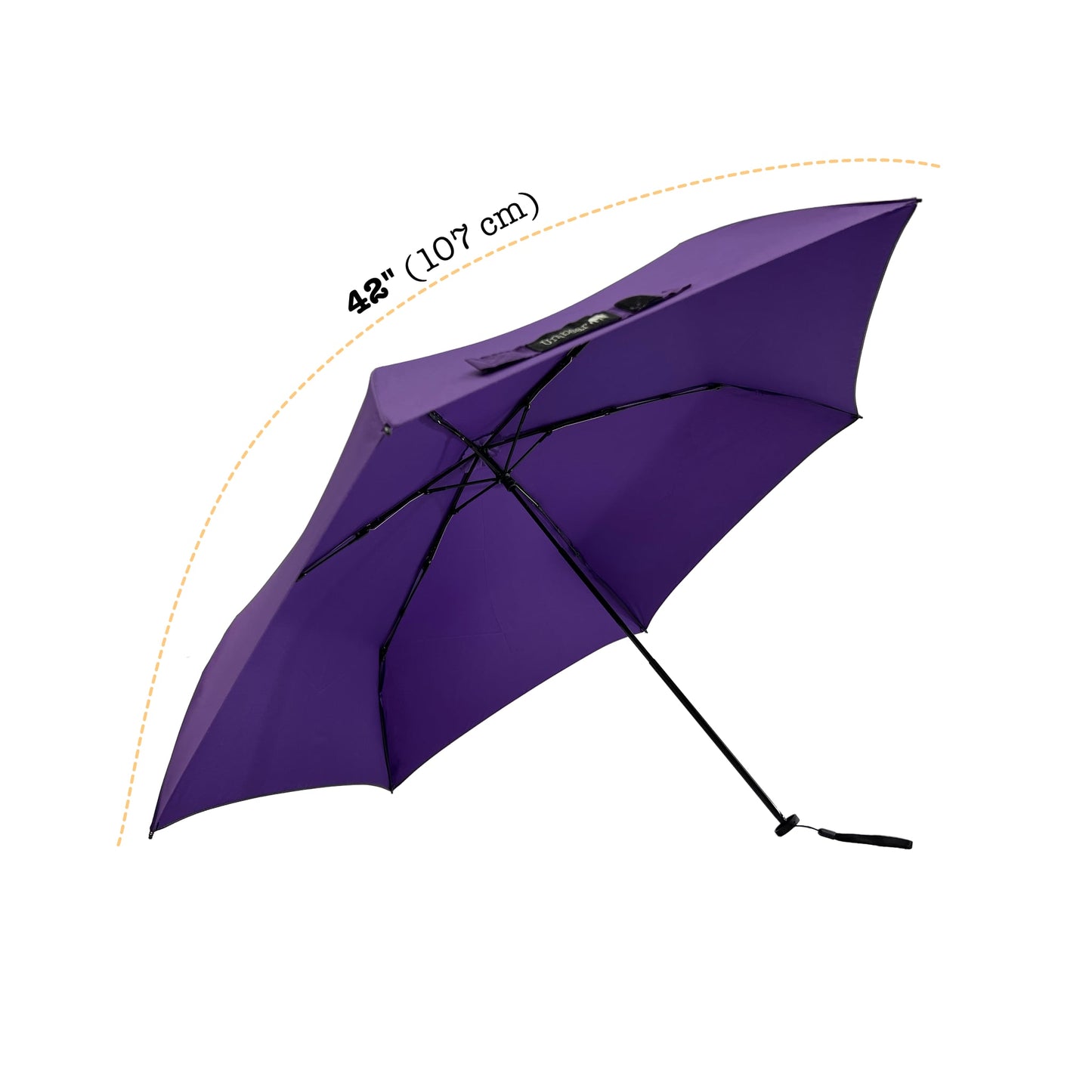 Umbear 紫色手開42寸超輕碳纖維傘骨防風超潑水短雨傘縮骨遮傘骨