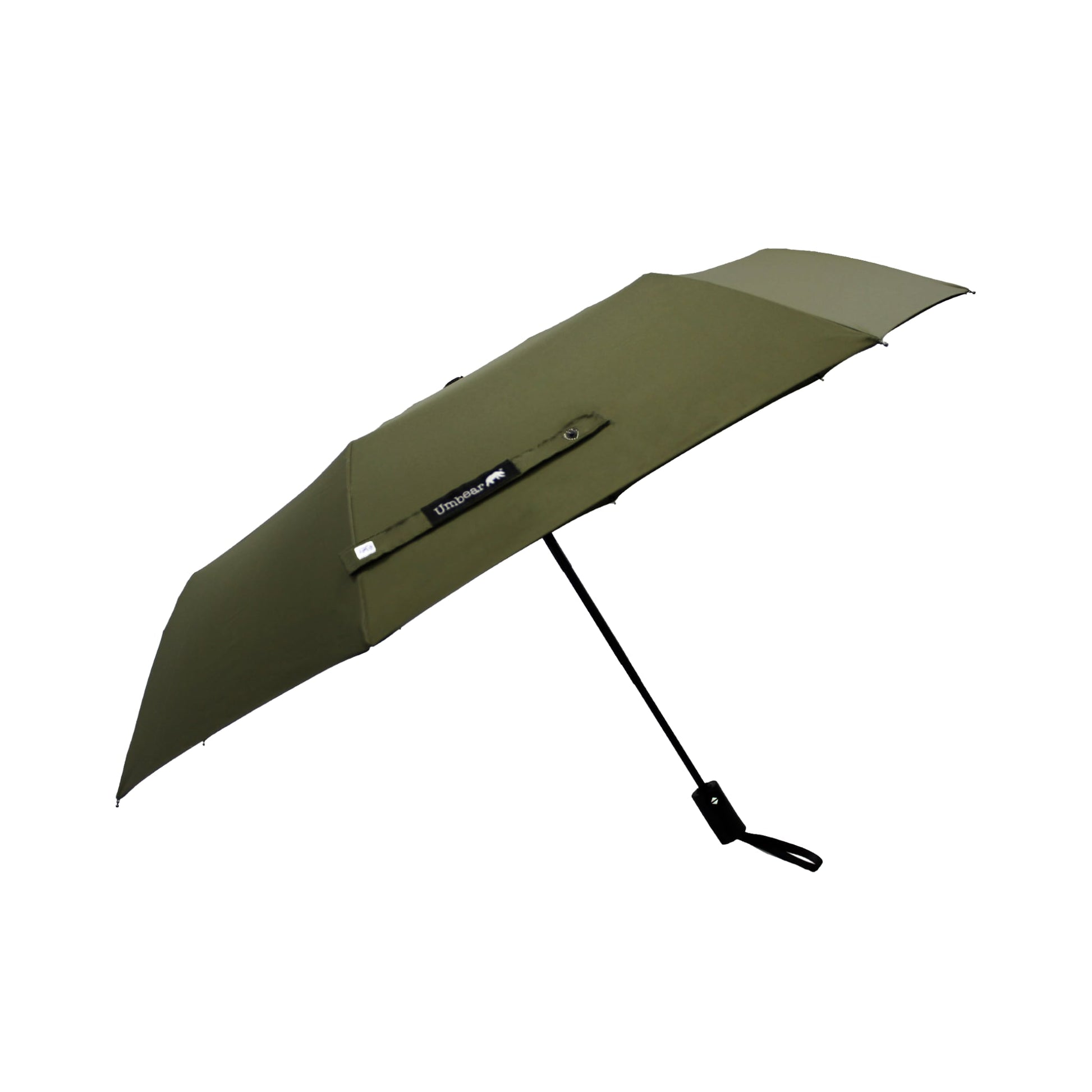 Umbear 綠色自動46吋安全式開收防風超潑水短雨傘縮骨遮