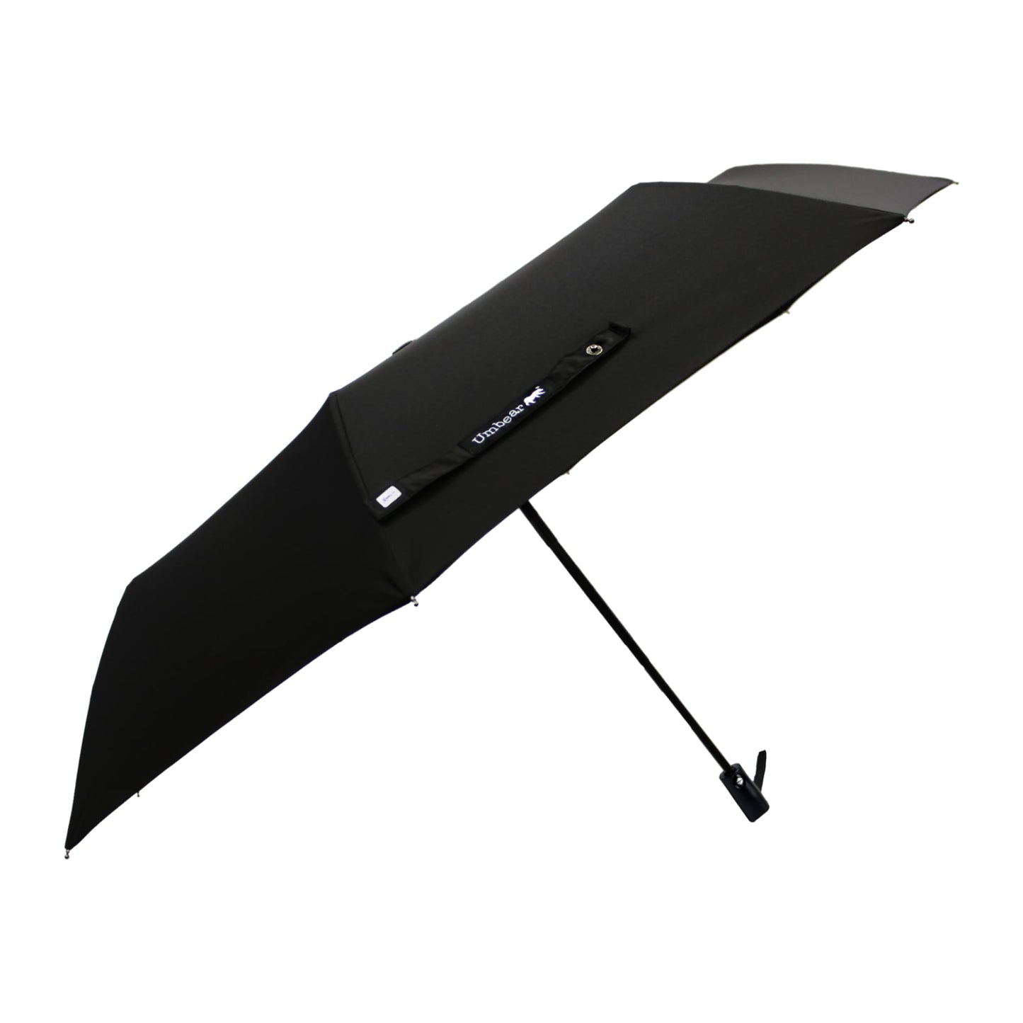 Umbear 黑色自動55吋安全式開收防風超潑水短雨傘縮骨遮