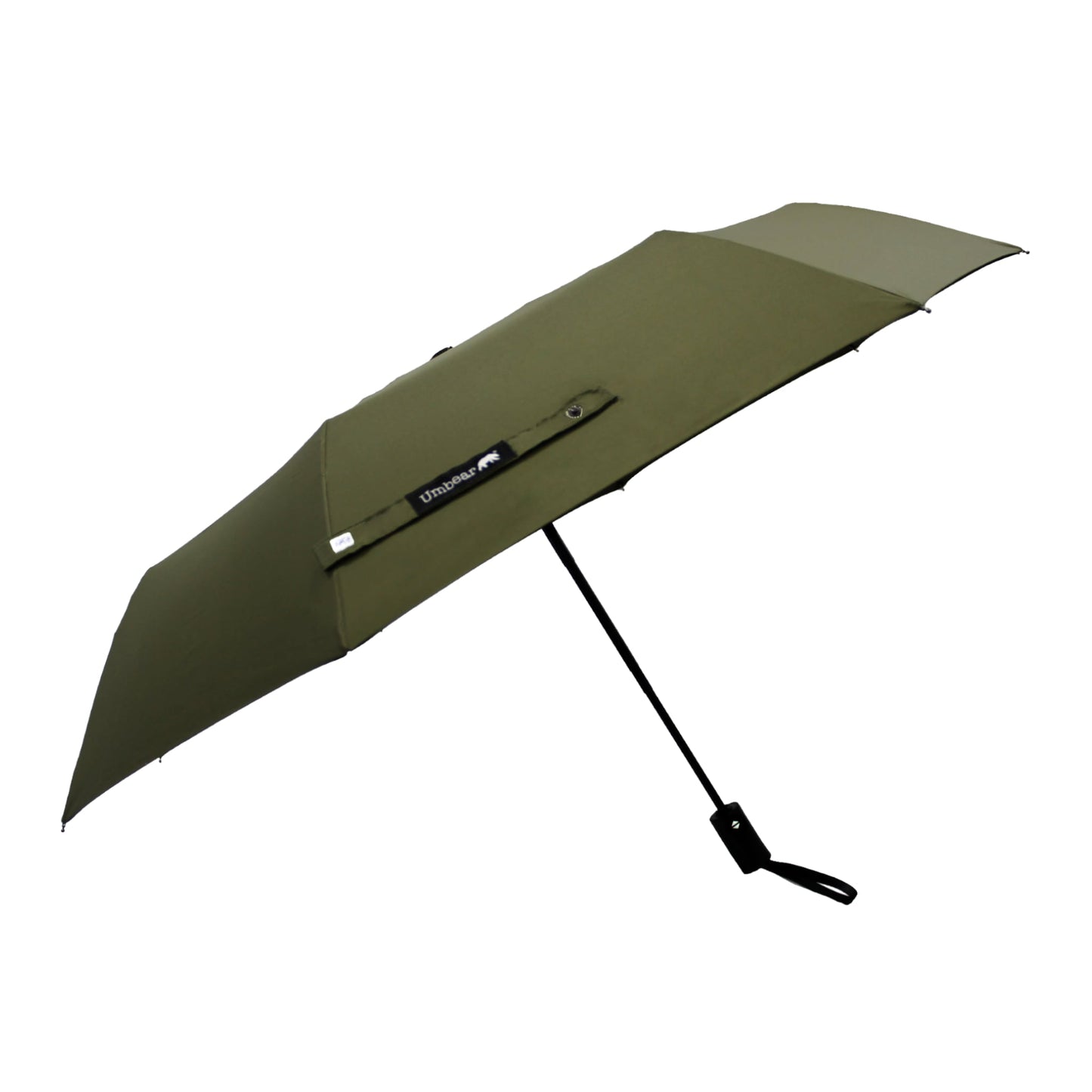 Umbear 綠色自動55吋安全式開收防風超潑水短雨傘縮骨遮
