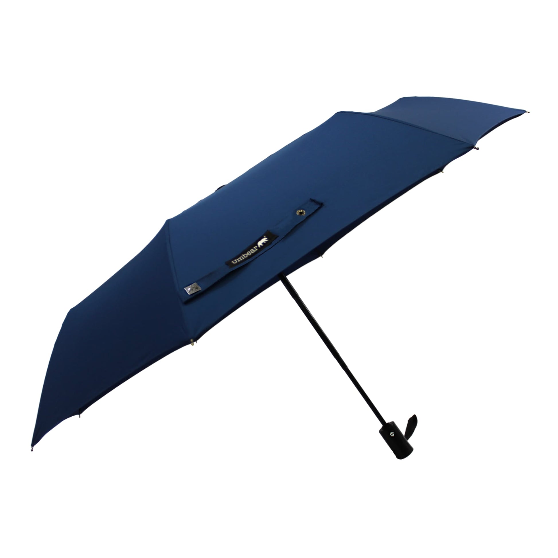 Umbear 藍色自動55吋安全式開收防風超潑水短雨傘縮骨遮